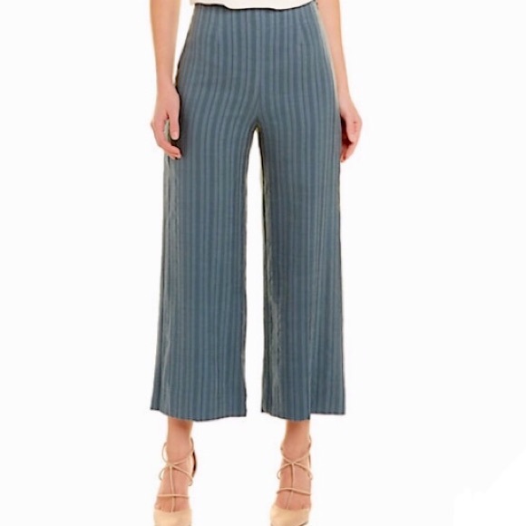 Rebecca Taylor Pants - Rebecca Taylor Sea Glass Blue Wide Leg Ankle Pant